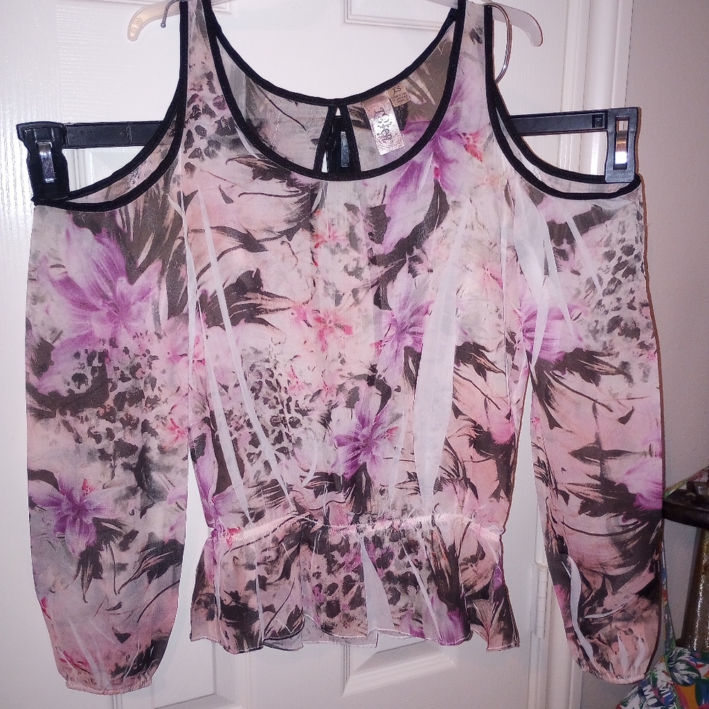 L8ter Sheer Womans Top XS